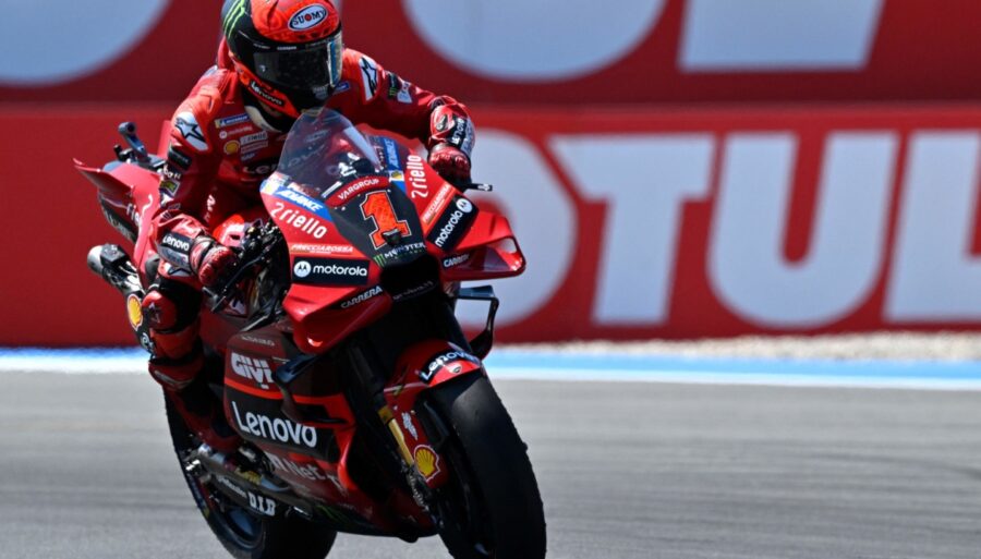 motogp-netherlands-gp:-pecco-bagnaia-triumphs,-is-tricolor-one-two-with-marco-bezzecchi