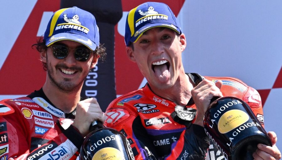 motogp:-the-joy-of-aleix-espargaro,-and-pecco-bagnaia-is-satisfied