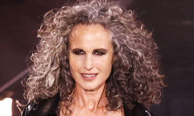 andie-macdowell,-65,-looks-radiant-in-black-bra-&-leather-pants-during-l’oreal-fashion-show