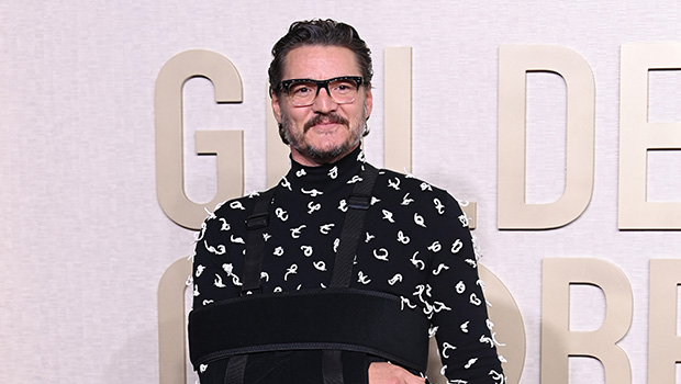 what-happened-to-pedro-pascal?-actor-wears-arm-sling-to-2024-golden-globe-awards