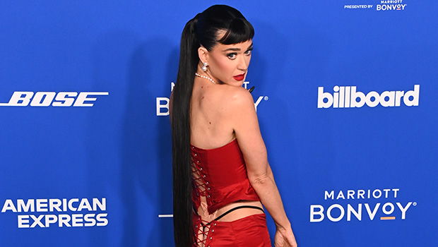 katy-perry-shows-off-g-string-in-red-lace-up-outfit-at-the-2024-billboard-women-in-music-awards:-photos