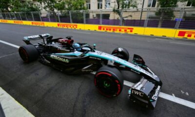 george-russell-mocks-charles-leclerc-in-fp3-in-baku