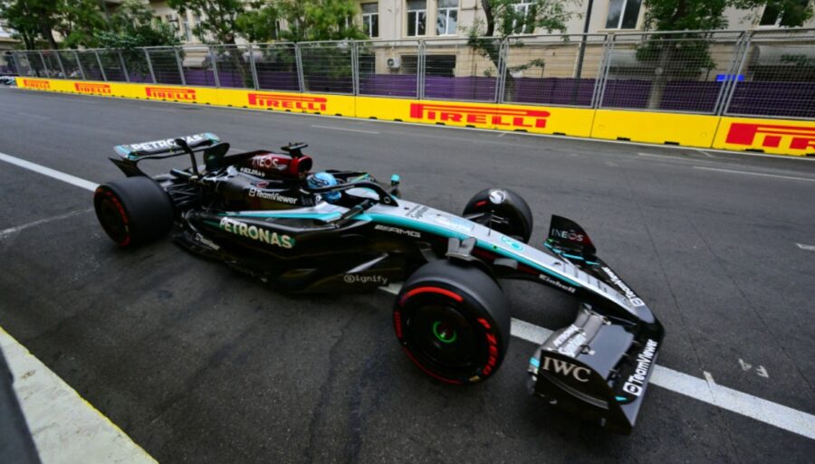 george-russell-mocks-charles-leclerc-in-fp3-in-baku