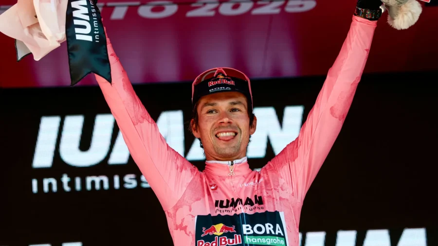 giro-d&apos;italia-2025:-tirana-time-trial-to-joshua-tarling,-primoz-roglic-is-already-pink-jersey